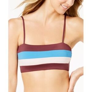 Bar III Colorblocked Bralette Bikini Top In Multi S
